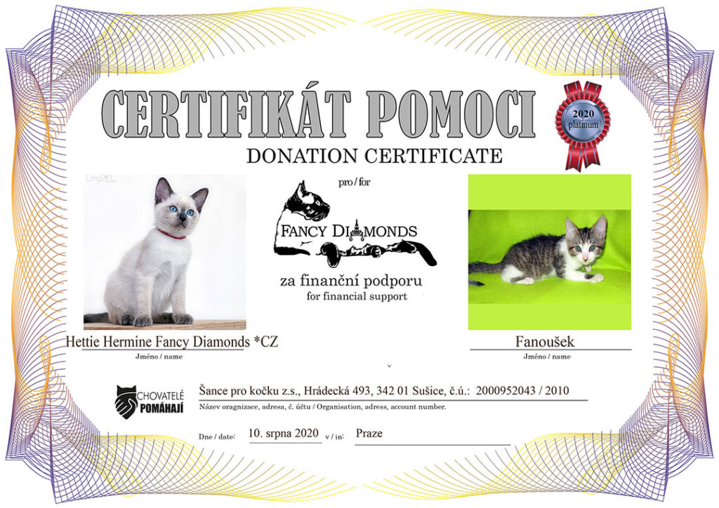 Hettie Hermine Fancy Diamonds *CZ – Fanoušek